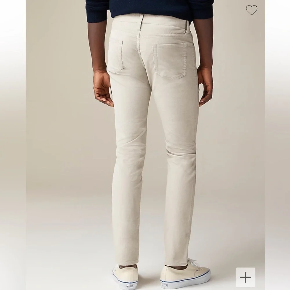 NWOT J crew natural stone 484 Slim-fit pant in corduroy